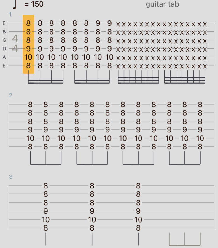 コード、カッティング、基礎練習